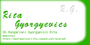 rita gyorgyevics business card